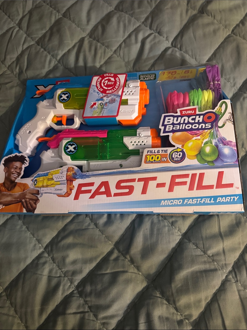 Fast-Fill Micro Water Blasters - Green & White